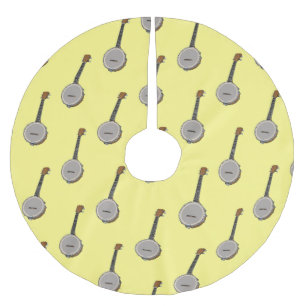 Saia Para Árvore De Natal De Poliéster ilustração de desenho animado de banjo