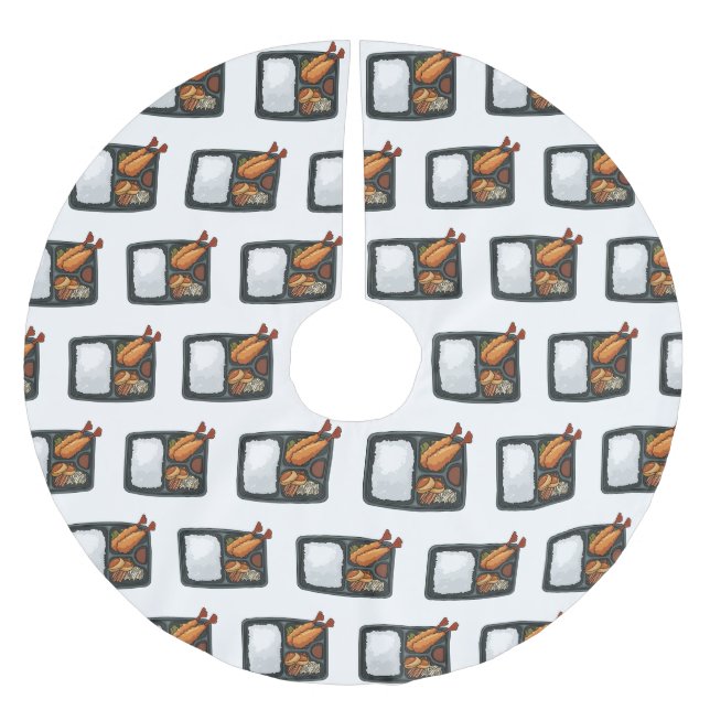 Saia Para Árvore De Natal De Poliéster Ilustração de desenho animado de Bento (Frente)