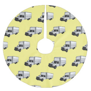 Saia Para Árvore De Natal De Poliéster Ilustração de desenho animado de caminhão