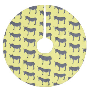 Saia Para Árvore De Natal De Poliéster Ilustração de desenho animado de Donkey