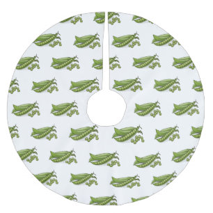 Saia Para Árvore De Natal De Poliéster Ilustração de desenho animado de ervilha