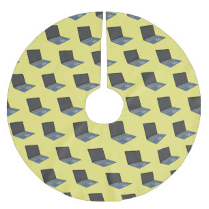 Saia Para Árvore De Natal De Poliéster ilustração de desenho animado de laptop