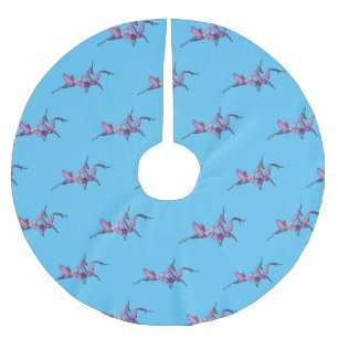 Saia Para Árvore De Natal De Poliéster ilustração de desenho animado de louva-a-deus orqu