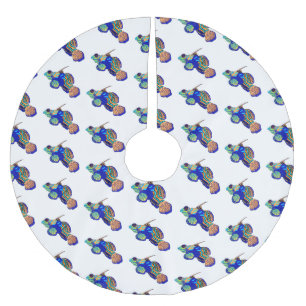 Saia Para Árvore De Natal De Poliéster Ilustração de desenho animado de mandarino