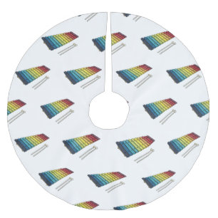 Saia Para Árvore De Natal De Poliéster Ilustração de desenho animado de xilofone