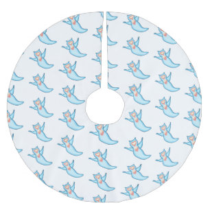 Saia Para Árvore De Natal De Poliéster Ilustração de desenho de anjo marinho