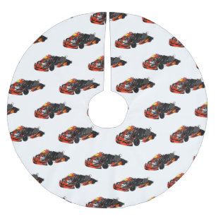 Saia Para Árvore De Natal De Poliéster Ilustração de desenho de corrida de Kart