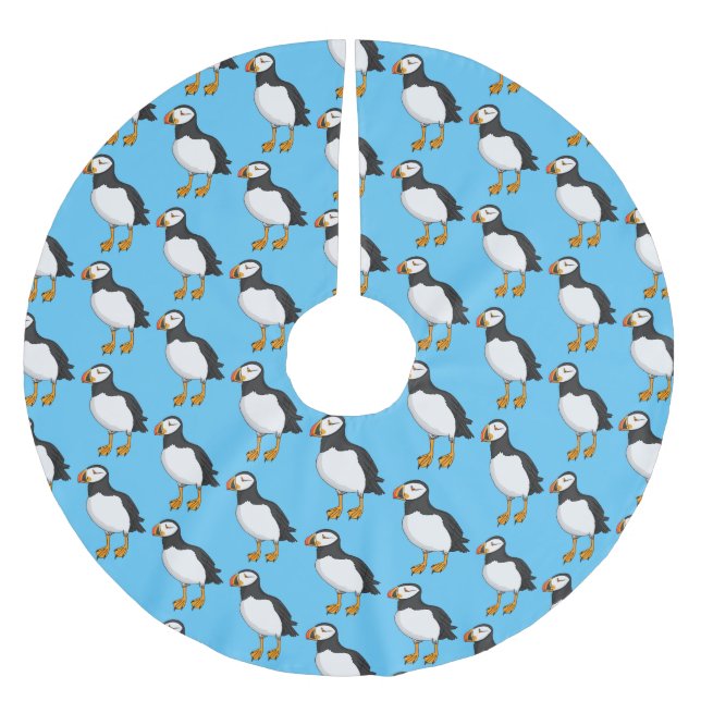 Saia Para Árvore De Natal De Poliéster Ilustração de sopro no Atlântico (Frente)