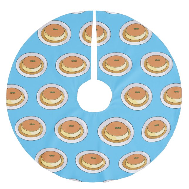 Saia Para Árvore De Natal De Poliéster ilustração do caramelo do creme (Frente)