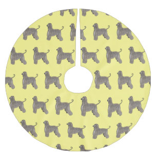 Saia Para Árvore De Natal De Poliéster Imagem de desenho animado de cão de cão de cão de 