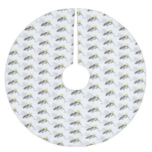 Saia Para Árvore De Natal De Poliéster Imagem de desenho animado de insetos mosquitos eng