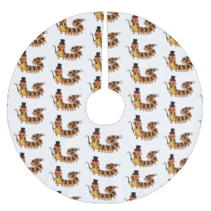 Saia Para Árvore De Natal De Poliéster Imagem de desenho animado em centopeia