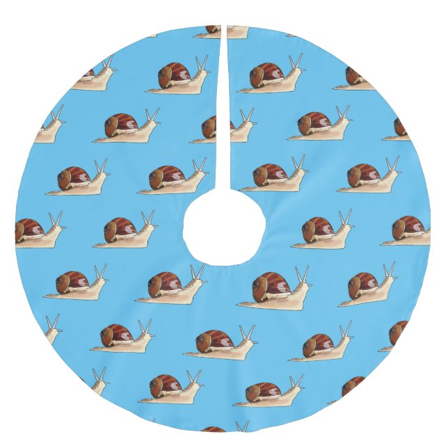 Saia Para Árvore De Natal De Poliéster Imagem de desenho em caracol (Frente)