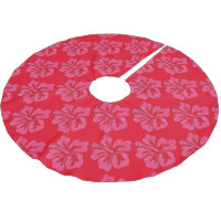 Impressão de Flor Tropical Havaiana-Rosa-Vermelha-