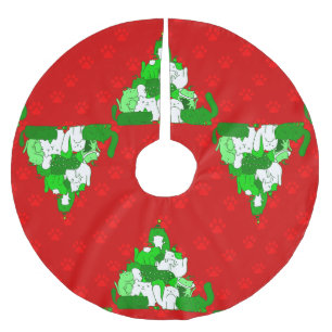 Saia Para Árvore De Natal De Poliéster impressão em árvore de natal de natal