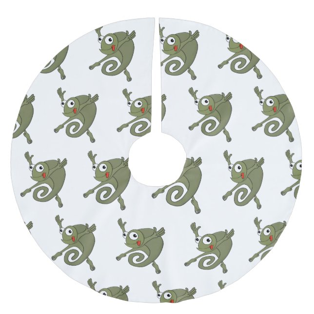 Saia Para Árvore De Natal De Poliéster Incrível Chameleon (Frente)