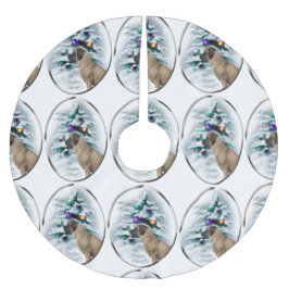 Saia Para Árvore De Natal De Poliéster Inglês Mastiff Natal