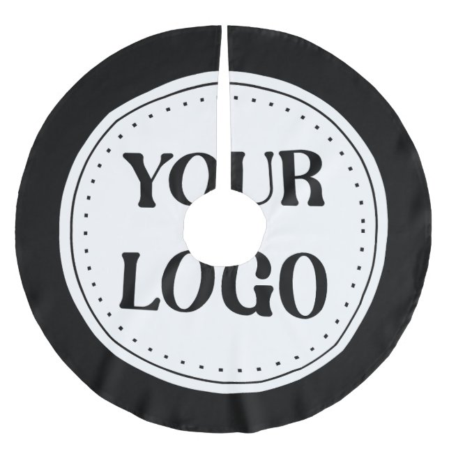 Saia Para Árvore De Natal De Poliéster Inteligente, contemporâneo, polido e personalizáve (Frente)