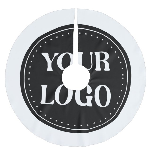 Saia Para Árvore De Natal De Poliéster Inteligente, contemporâneo, polido e personalizáve (Frente)