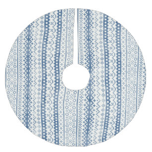 Saia Para Árvore De Natal De Poliéster Isle Watercolor Cabincore Blue