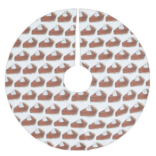 Saia Para Árvore De Natal De Poliéster Janto Feriado de Ação de Graças da Pumpkin Pie