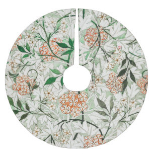 Saia Para Árvore De Natal De Poliéster Jardim de Jasmin de William Morris Flor Clássica