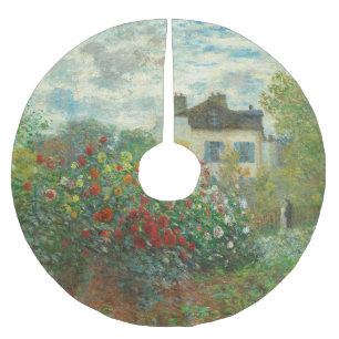 Saia Para Árvore De Natal De Poliéster Jardim do Artista Monet em Argenteuil Pintura