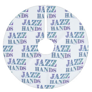 Saia Para Árvore De Natal De Poliéster Jazz artístico do SlipperyJoe Mãos cores vibrantes