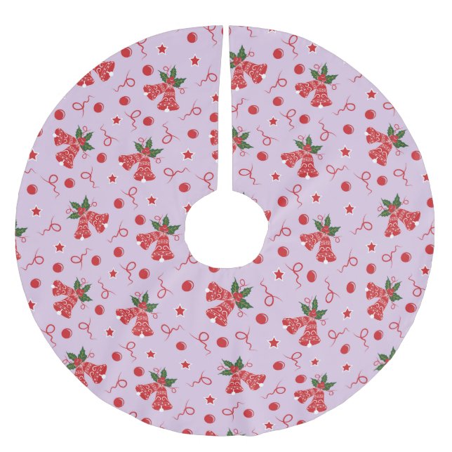 Saia Para Árvore De Natal De Poliéster Jingle Bells (Frente)