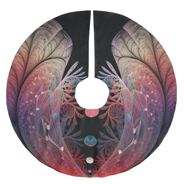 Saia Para Árvore De Natal De Poliéster Jonglage Abstrato Modern Fantasy Fractal Art (Frente)