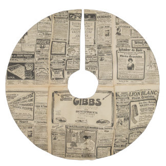 Saia Para Árvore De Natal De Poliéster Jornal antigo: fundo de papel vintage.