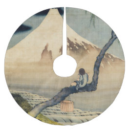 Saia Para Árvore De Natal De Poliéster Katsushika Hokusai - Menino Vivendo o Monte Fuji