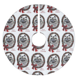 Saia Para Árvore De Natal De Poliéster Keeshond Christmas