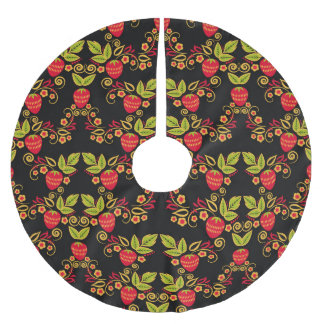 Saia Para Árvore De Natal De Poliéster Khokhloma Berries Russo: Estilo Tradicional