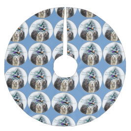 Saia Para Árvore De Natal De Poliéster Labradoodle Christmas