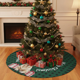 Saia Para Árvore De Natal De Poliéster Labrador Reindeer