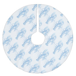 Saia Para Árvore De Natal De Poliéster Lagosta Azul