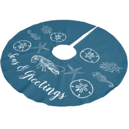 Saia Para Árvore De Natal De Poliéster Lagosta de Maine e Camiseiros