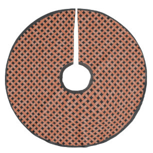 Saia Para Árvore De Natal De Poliéster Laranja Rústico Neutro em Laranja Marrom Personali