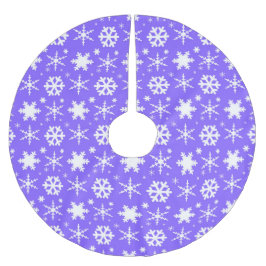 Saia Para Árvore De Natal De Poliéster Lavanda de flocos de neve