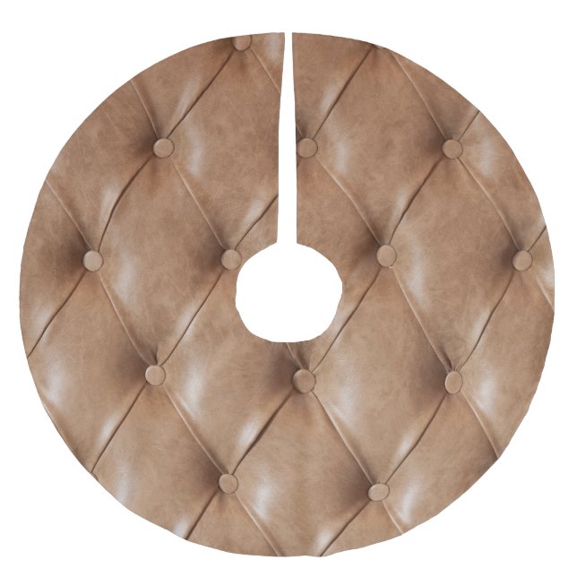 Saia Para Árvore De Natal De Poliéster Leather Sofa: Fundo Texturizado (Frente)