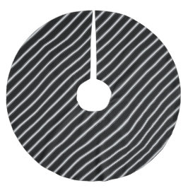 Saia Para Árvore De Natal De Poliéster Listrado preto & branco - saia da árvore de Natal