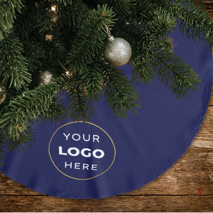 Saia Para Árvore De Natal De Poliéster Logotipo Azul de Negócios Personalizado de Férias