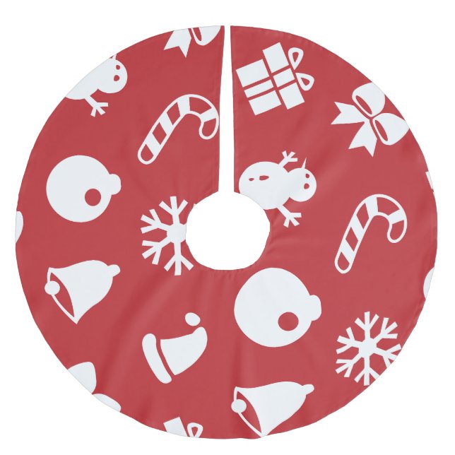 Saia Para Árvore De Natal De Poliéster Lolailo 12 Feliz Natal/Feliz Navidad (Frente)