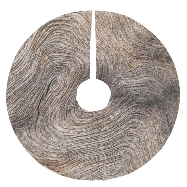 Saia Para Árvore De Natal De Poliéster Madeira velha russa, fundo texturizado (Frente)