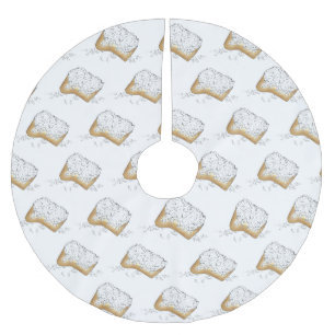 Saia Para Árvore De Natal De Poliéster Mardi Gras Beignet Paery New Orleans Louisiana