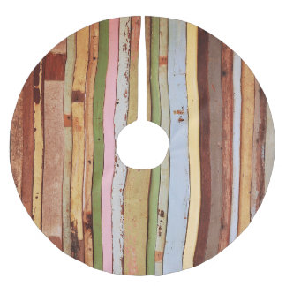 Saia Para Árvore De Natal De Poliéster Material de madeira: Vintage Wallpaper Textura