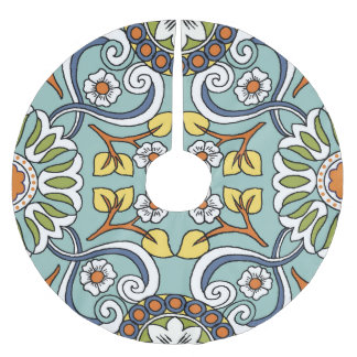 Saia Para Árvore De Natal De Poliéster Medallion Turkey Style Vintage Patterno