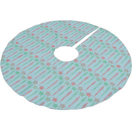 Saia Para Árvore De Natal De Poliéster Médio Mod Icicles Tree Skirt