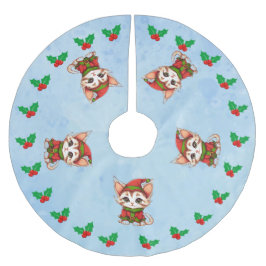 Saia Para Árvore De Natal De Poliéster Meia-Natal